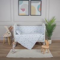 مفرش وحواجز لسرير الطفل 7 قطع موديل 001