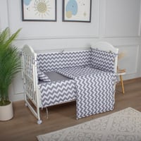 مفرش وحواجز لسرير الطفل 7 قطع