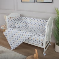 مفرش وحواجز لسرير الطفل 7 قطع