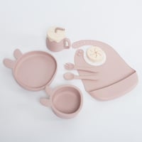 طقم ادوات مائدة للأطفال سيليكون