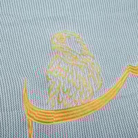 بطانية صوف مطرزة بأطراف مكشكشه