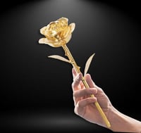 وردة مطلية ذهب عيار 24 النوع الثقيل ماركة MK