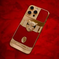 ايفون مطلي بالذهب 16 برو max عيار 24 مزخرف