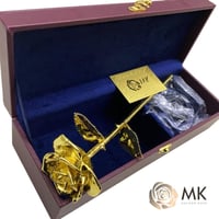 وردة مطلية ذهب عيار 24 النوع الثقيل ماركة MK