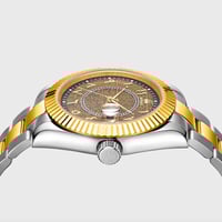 ساعة مطلية بالذهب والفضة ماركة رويالز بتقنية الخلا...