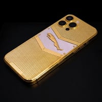 آيفون مطلي بالذهب 16 برو max عيار 24 مزخرف