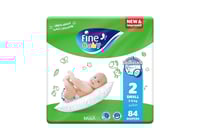 فاين بيبي حفائض اطفال صغير رقم 2 عبوة 84 حبة