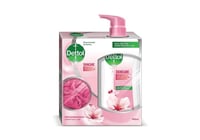 ديتول سائل استحمام العناية بالبشرة مع ليفة 500 مل