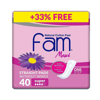 فام فوط نسائية حجم كبير بدون اجنحة 40 حبة زيادة 33...