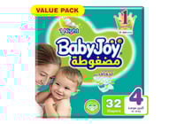 حفاضات بيبي جوي مقاس 4 كبير عدد 32 حبه