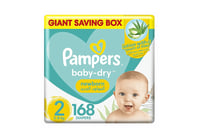 حفاضات بامبرز رقم 2 ميجا عدد 168 حبة بوكس