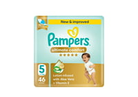 حفاضات بامبرز رقم 5 عناية مميزة عدد 46 حبه