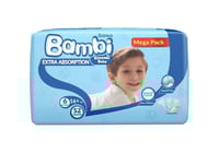 بامبي حفائض اطفال رقم 6 XXL عبوة 52 حبة