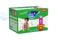 فاين بيبي حفائض اطفال بوكس رقم 5 كبير جدا عبوة 80...