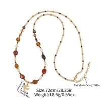 Natural stone sweater chain