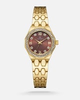 ساعة نسائية بتصميم عصري بلون ذهبي