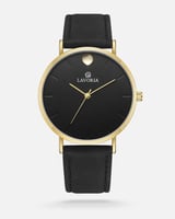 ساعة رجالية جلد بتصميم كلاسيكي