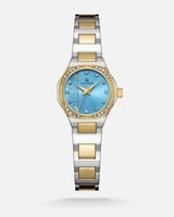 ساعة نسائية ساحرة بلون ذهبي مع فضي