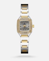 ساعة نسائية بتصميم انيق بلون ذهبي مع فضي
