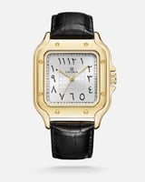 ساعة رجالية جلد بتصميم كلاسيكي