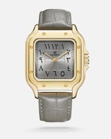 ساعة رجالية جلد بتصميم كلاسيكي