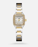 ساعة نسائية بتصميم انيق بلون ذهبي مع فضي