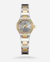 ساعة نسائية ساحرة بلون ذهبي مع فضي