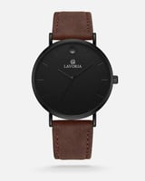 ساعة رجالية جلد بتصميم كلاسيكي