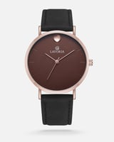 ساعة رجالية جلد بتصميم كلاسيكي