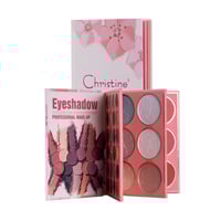 دفتر باليت كرستين 3 في 1 ظلال العيون + اضاءة + احم...