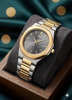 ذهبي فضي رمادي