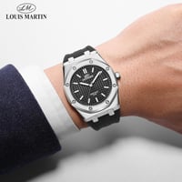 فضي ميناء وسير أسود