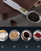 ميزان ملعقة إلكترونية للمطبخ - لون أسود