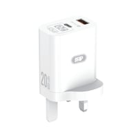 شاحن سريع بمنفذين PD - USB قوة 20w ماركة ISNUP