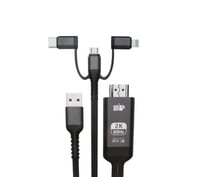 كيبل HD للشاشة 3 في 1 بطول 2 متر قماش ضد القطع