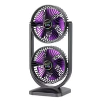 مروحة سطح مكتب برأسين، مروحة مكتب قوية محمولة وقاب...