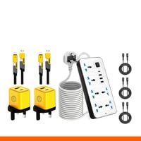 بكج الشحن المتكامل (2 شاحن جداري + 2 كيابل + توصيل...