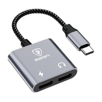 تحويلة مخرجين سماعة وشاحن للايفون ماركة SPON