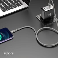 كيبل قماش USB SPON بطول 2 متر لكل الجوالات