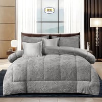 مفرش شتوي مخمل على فرو نفرين 6 قطع فاخر