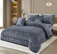 مفرش شتوي نفرين فرو الأرنب مموج 6 قـطـع