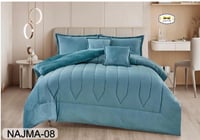 مفرش شتوي نفرين ساده 6 قطع محفر فروه الأرنب كلاسيك