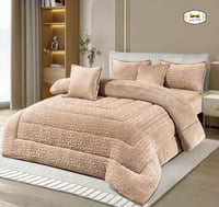 مفرش شتوي نفرين فرو الأرنب مموج 6 قـطـع