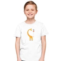 تيشيرت بتصميم زرافة مع بلونة وعصفور - 1345