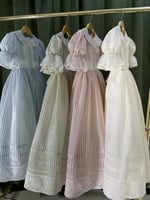 فستان مقلّم باقمشه ذات جوده عاليه