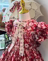 فستان بالورود جميل