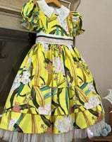 فستان اصفر جميل تسليم فوري