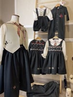 طقم تنوره مع قميص و فيست مطرز