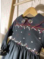 فستان زيتي كامل مطرز