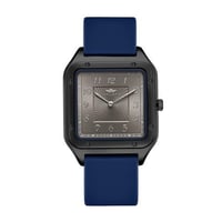 ساعة رجالية سيلكون كحلي مينا رمادي ماركة سان لوريس